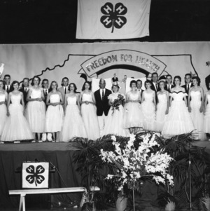 North Carolina State 4-H Club king and queen of health and their court
