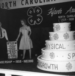 An exhibit at North Carolina State 4-H Club Week celebrating the fiftieth anniversary of 4-H