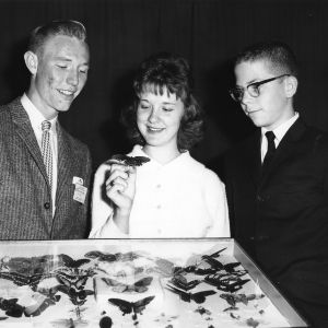 4-H members with butterfly display at Entomological Society of America Convention