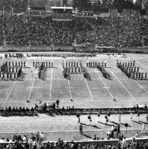N.C. State marching band spells out "STATE"