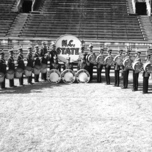 Wolfpack marching band -- percussion section