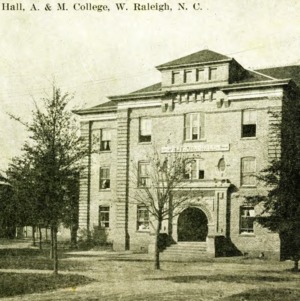 Watauga Hall A and M College photographic postcard