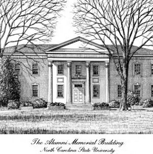 Alumni Memorial Building illustrated postcard