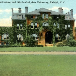 Main Building Agricultural and Mechanical Arts University Raleigh NC illustrated postcard