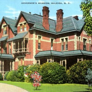 Governor's mansion illustrated postcard