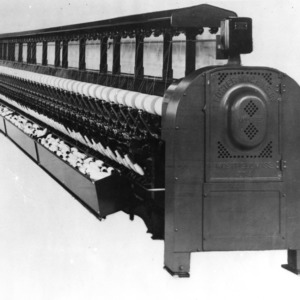Close-up of a model 57 loom from the Foster Machine company