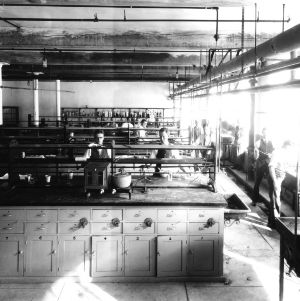 Albert H. Grimshaw and others in dyeing lab