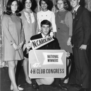 National winners from North Carolina attending the National 4-H Club Congress