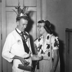 Bobby L. Cockerham and Dorothy Mae Shields at 4-H Honor Club conference, 1949
