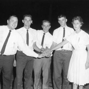 Members of the 4-H Honor Club shaking hands