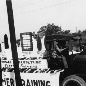 Vocational agriculture float for the agricultural fair, Raleigh, North Carolina