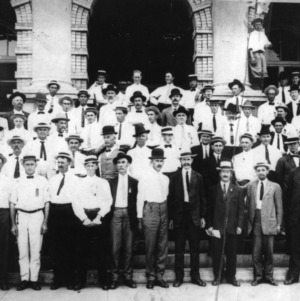 Group photograph of county agricultural agents and the state agricultural extension staff in North Carolina, ca. 1915