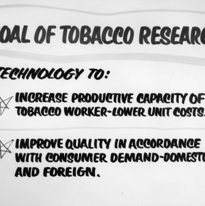 Goal of tobacco research