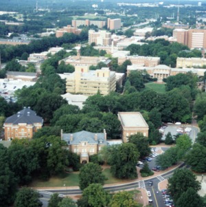 Aerial view of NC State's Main Campus