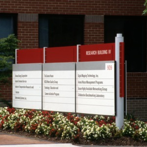 Research Building IV signage on Centennial Campus