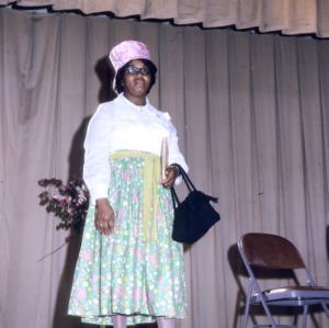 African-American woman in fashion show
