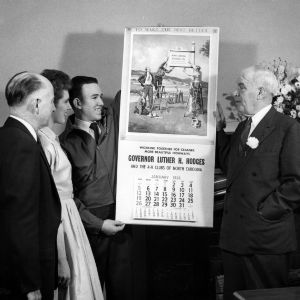 National 4-H Club publicity, 1958 with Governor Luther Hodges