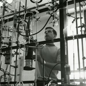 Student in a chemistry lab