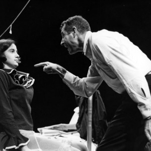 Actors performing scene from a play
