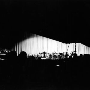 Symphony orchestra performing on stage