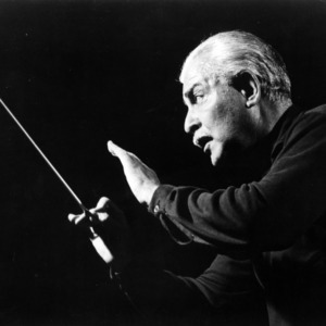 Conductor Arthur Fiedler leads Boston Pops Orchestra
