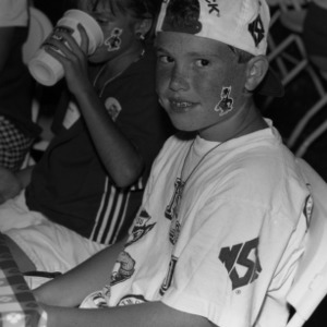 Children at a NC State Alumni Association homecoming tailgate event, 1997