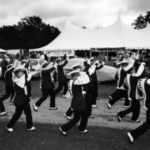 Marching Band at the NC State Alumni Association tailgate event, 1997