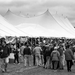 Crowd at a NC State Alumni Association tailgate event, 1997
