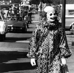 Homecoming parade, clown 1976