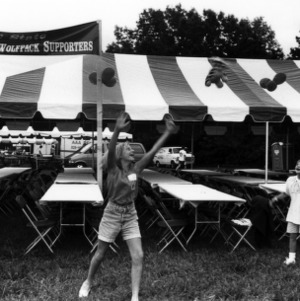Children at a NC State Alumni Association tailgate event, 1990s