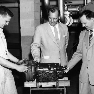 Presentation of a Studebaker automatic transmission and converter to the Mechanical Engineering Department