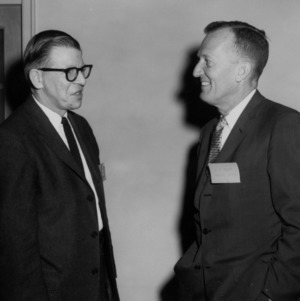 Dr. R. T. Fallon and W. S. Yeager at School of Engineering Advisory Council Meeting