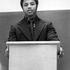 A. W. Jenkins at podium