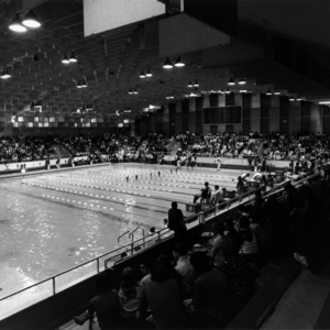 Swimming event at  N. C. State Natatorium