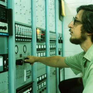 Man working with College of Engineering computers