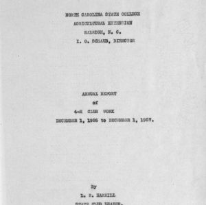 Annual report of 4-H Club work, December 1, 1926 to December 1, 1927