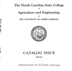 North Carolina State College of Agriculture and Engineering Catalog, 1948-1949