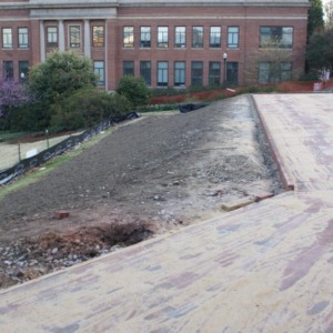 1911 Building landscape renovations, Page Hall in the background