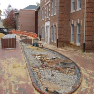 1911 Building renovations, new walkway