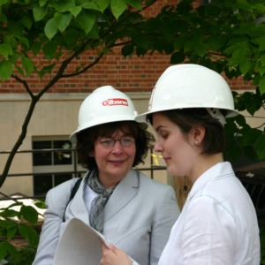 Waiting to tour Withers Hall renovations