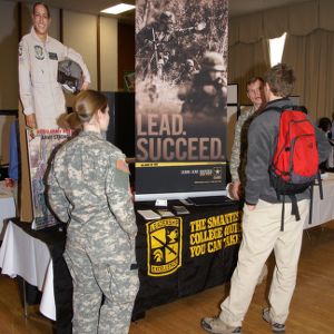 United States Army table at CHASS Management Career Fair