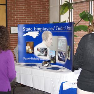 State Employees Credit Union table at CHASS Management Career Fair