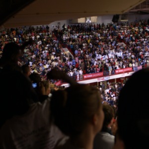 Crowd at the Michelle Obama event in Reynolds Coliseum