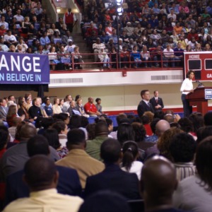 Michelle Obama speaks at event in Reynolds Coliseum