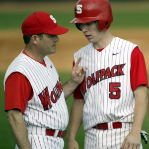 Avent and Mangum, coach and catcher