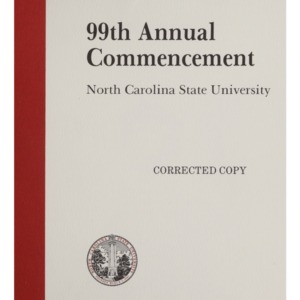 North Carolina State University, Ninety-Ninth Annual Commencement, May 7, 1988