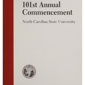 North Carolina State University, One Hundred-First Annual Commencement, May 12, 1990