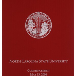 North Carolina State University Commencement, May 13, 2006