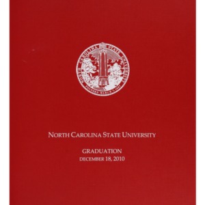 North Carolina State University Graduation, December 18, 2010