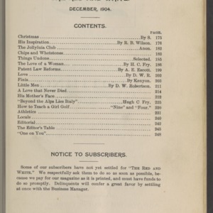 Red and White, Vol. 6 No. 4, December 1904